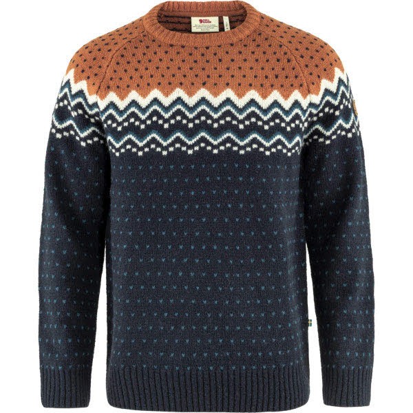 Fjäll Raven Fjaellraven Övik Knit Sweater M Dark Navy-Terracotta