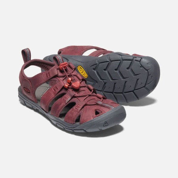 Keen CLEARWATER CNX LEATHER WINE/RED DAHLIA